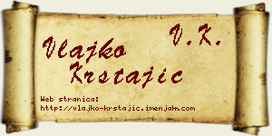 Vlajko Krstajić vizit kartica